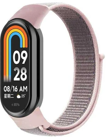 Beline dirželis Mi Band 9/8 NylonLoop rožinė/pink