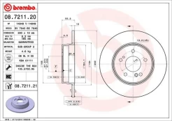 Stabdžių diskas BREMBO 08.7211.21 kaina