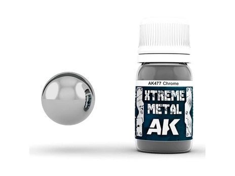 AK Interactive - CHROME XTREME METAL Emaliniai dažai, 30ml, AK477