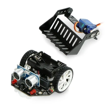 DFRobot ROB0156-L-1 Micro:Maqueen robotas su mechaniniu krautuvu, roboto platforma micro:bit