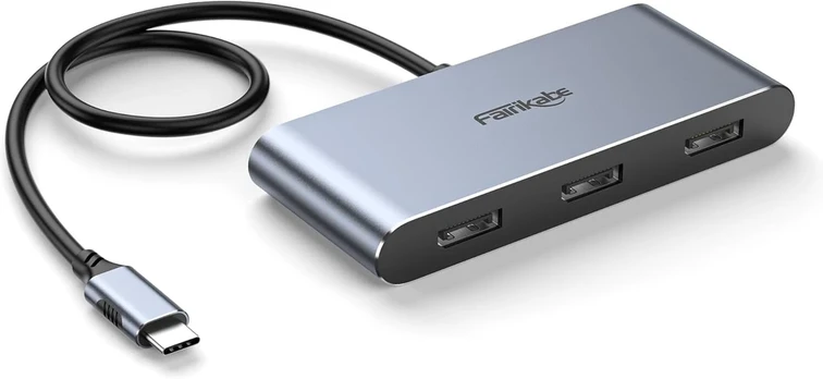 Usb-c šakotuvas su 3x Displayport 1.4, 4k@60hz