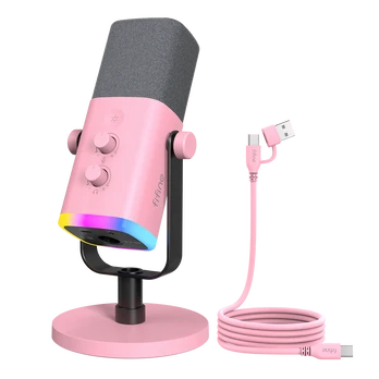 FIFINE AM8 Streaming Recording Microphone Pink