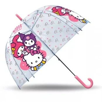 Hello Kitty vaikiškas skaidrus skėtis Ø70 cm