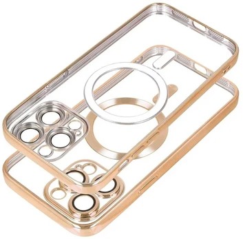 Gold ELECTRO MAG COVER case compatible with MagSafe for IPHONE 11 auksinis