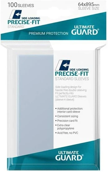 Ultimate Guard „side-loading Precise-fit Sleeves“ (standartinės, skaidrios)