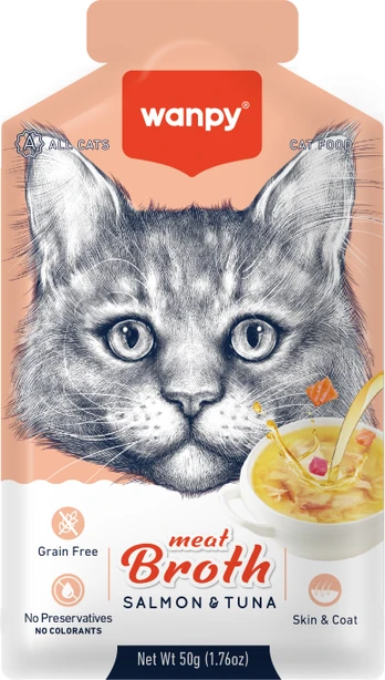 Wanpy - Wanpy Cat Meat Broth Tuna & Salmon 50g - 50g