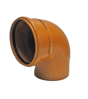 PVC lauko kanalizacijos alkūnė WAVIN DN160, 90°