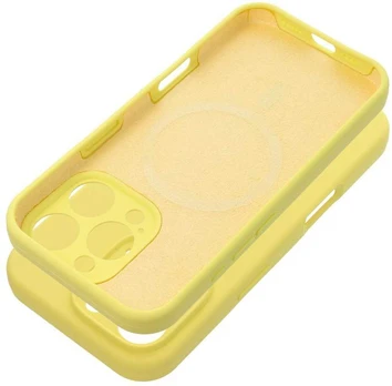 Dėklas Oem Case SILICONE 2mm for IPHONE 17 Pro compatible with MagSafe lemon