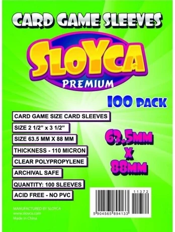 CCG Premium S 63.5x88mm (100vnt.) marškinėliai SLOYCA