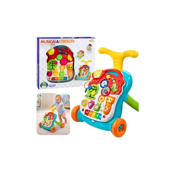 Lean Toys Educational Walker Pusher Table Interactive Panel 5 in 1 Multicolor