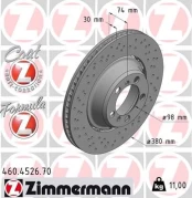 Stabdžių diskas ZIMMERMANN 460.4526.70 kaina