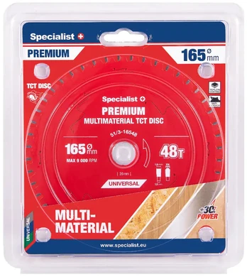 SPECIALIST+ pjovimo diskas Multimaterial 165x48Tx20mm