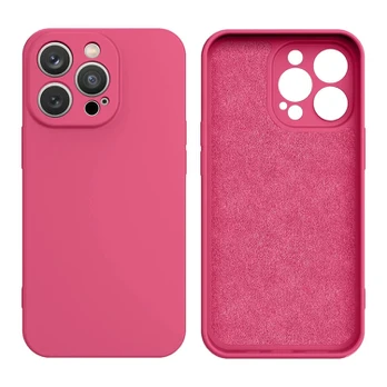 Hurtel silikoninis dėklas skirtas iPhone 14 Plus, fuksijos spalvos