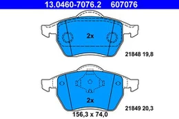 ATE 13.0460-7076.2 Brake pad set kaina