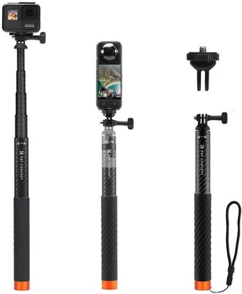 K&F Concept Invisible Selfie Stick, Extension Carbon Long Pole(127cm/50in)