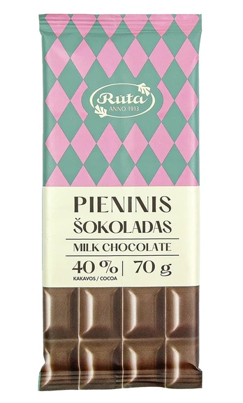 Pieninis šokoladas (40%), 70 g