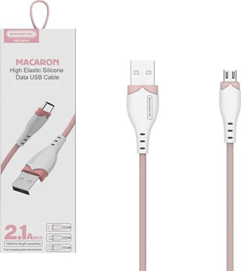 USB cable Somostel USB-A - microUSB 1.2 m Pink (28254)