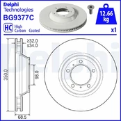 Stabdžių diskas DELPHI BG9377C kaina
