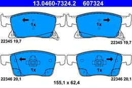 ATE 13.0460-7324.2 Brake pad set