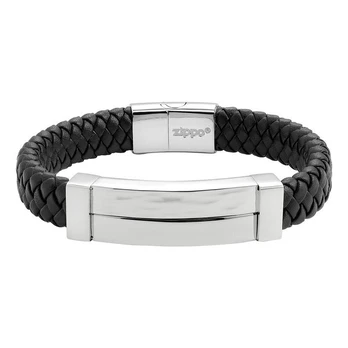 Apyrankė Iš Plieno Ir Pintos Odos Zippo 22 Cm