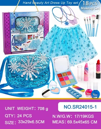Makeup Set + Ice Blue Dress