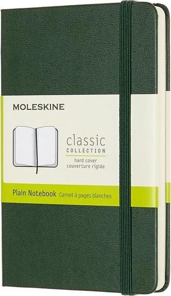 Moleskine Pastabos Classic 9x14 tt. taškai myrtle žalia