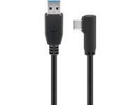 Kabelis USB MicroConnect USB-A - USB-C 1 m Juodas (USB3.1CA1A)