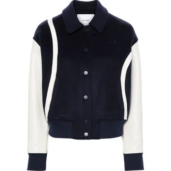 Lengva striukė moterims, Mėlyna, Bay varsity jacket
