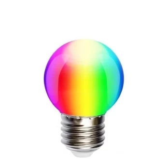 1W E27 RGB LED lemputė, keičianti spalvas