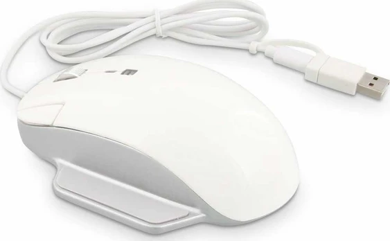 Pelė LMP LMP Elite Pro Pelė USB-C/ USB-A balta/sidabrinė