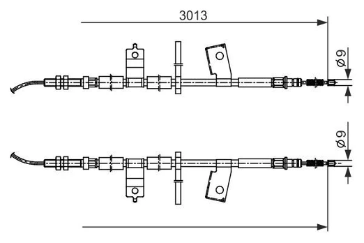 Trosas, stovėjimo stabdys BOSCH 1987482585