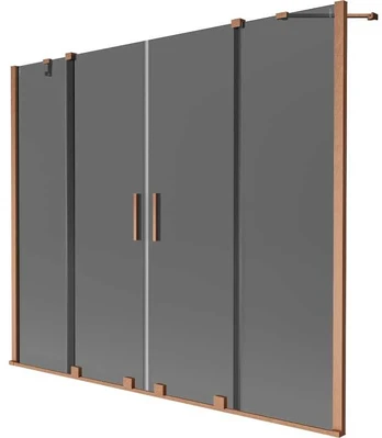 Vonios sienelė Mexen Velar Duo, 200 x 150 cm, Brushed copper/Graphite