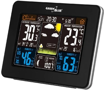 Meteorologinė stotelė su išoriniu jutikliu GreenBlue GB523
