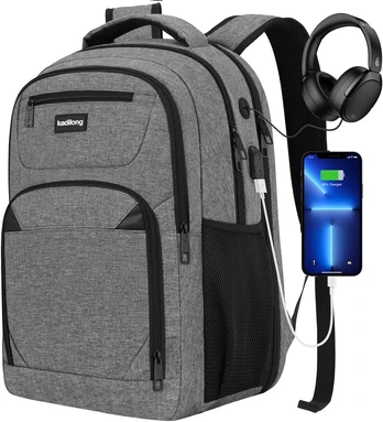 Kuprinė 17.3" su Usb, daug skyrių, kelionėms ir darbui