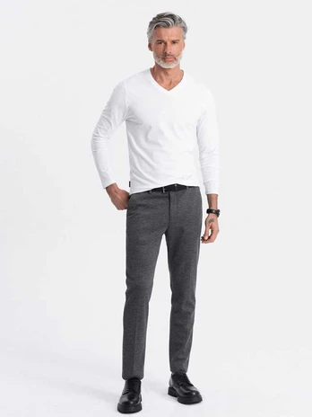 men's unprinted longsleeve with a crew neckline - baltas v3 om-lsbl-0108
