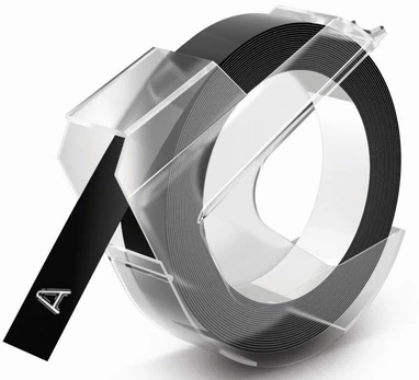 Dymo tape 9mm 3m Glossy, black | 520109