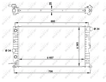 Variklio radiatorius NRF NRF 50219A