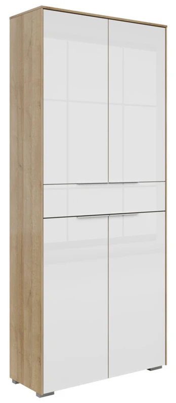 Spinta Nevada, balta/riviera oak, 37 cm x 81 cm x 199 cm