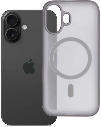 Dėklas Oem Case for iPhone 16 Flexline Mag Cover compatible with MagSafe pilka