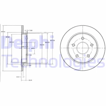 Stabdžių diskas DELPHI BG2332