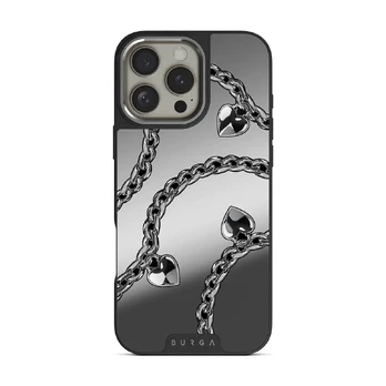 Cold Heart - iPhone 16 Pro Case, Elite Mirror Dark (MagSafe) / Silver