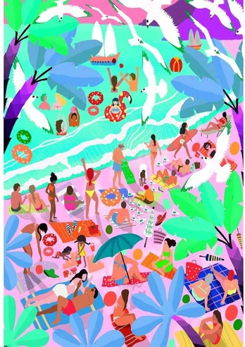 Clementoni CLE puzzle 1000 Compact Sunday at the Beach 39938