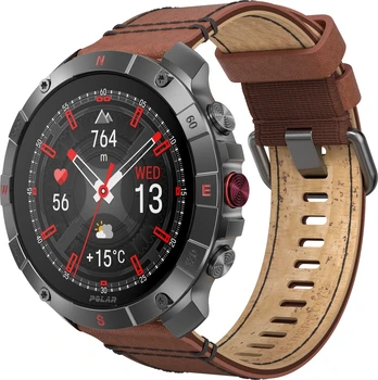 Išmanusis laikrodis - Polar Grit X2 Pro Titan M/L, Rudeninė Oda