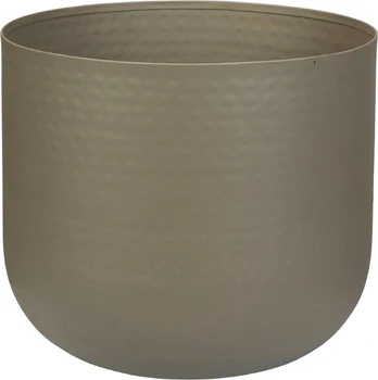 Lauko vazonas, metalinis, rudos sp., 41 x 41 x 33 cm.