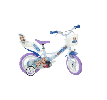 Vaikiškas dviratis Dino Bikes, baltas/violetinis, 12"
