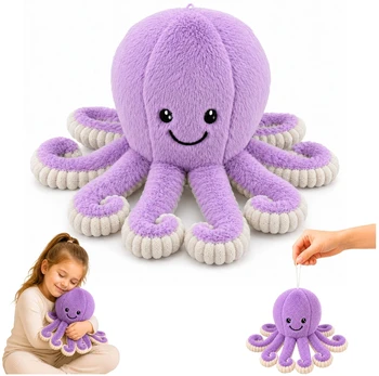 Pliušinis aštuonkojis, violetinis, 30 cm