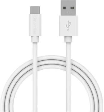 SMARTLINE Įkrovimo kabelis USB-A/USB-C baltas 100 cm