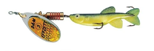 Sukriukė DAM Effzett Spinner Minnow Gold/Green 7 g