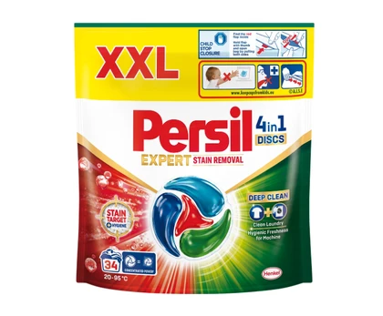 Skalbimo kapsulės PERSIL DISCS Stain Removal, 34 vnt