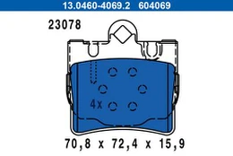 ATE 13.0460-4069.2 Brake pad set